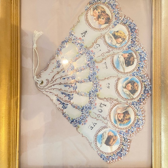 Antique Victorian Die-Cut Valentine “A Gift of Love” – Framed (11 x 14) - Picture 3 of 4